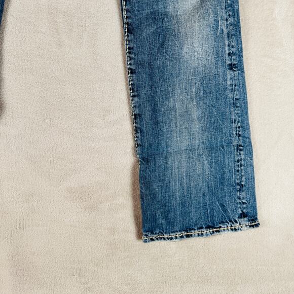 Vigoss Jeans Women's 11 Blue Fit Bootcut Mid Rise Distressed Medium Wash Stretch - Picture 2 of 14